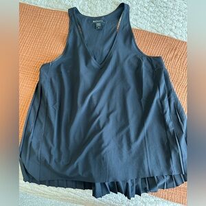 Athleta tank with ruffles in back. Flowy top, black color